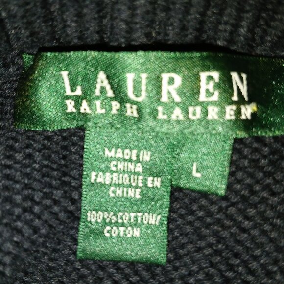 LAUREN RALPH LAUREN KNIT TURTLE NECK SWEATER, SIZE LARGE - Picture 6 of 8